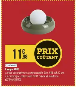 Bricorama ANIK Lampe offre