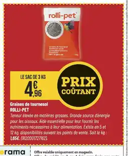 Bricorama ROLLI-PT Graines de tournesol offre