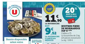 Bi1 Huitres fines de normandie igp u offre