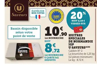 Bi1 Huitres speciales de normandie igp u saveurs offre