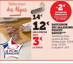 Bi1 Saucisson sec salaisons peguet savoie offre