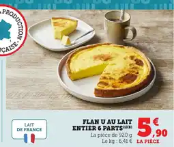 Bi1 Flan u au lait entier 6 parts offre