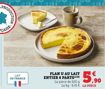 Bi1 Flan u au lait entier 6 parts offre