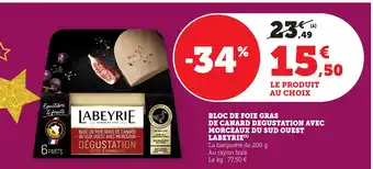 Bi1 LABEYRIE Bloc de foie gras de canard degustation avec morceaux du sud ouest offre