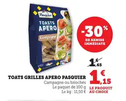 Bi1 PASQUIER Toats grilles apero offre