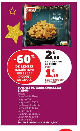 Bi1 FINDUS Pommes de terre surgelees offre