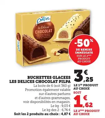 Bi1 PILPA Buchettes glacees les delices chocolat offre