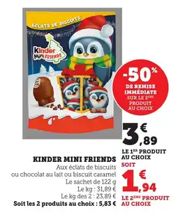 Bi1 KINDER Mini friends offre