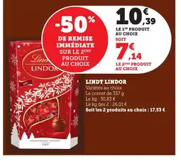 Bi1 LINDT LINDOR offre