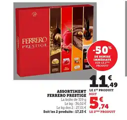 Bi1 FERRERO PRESTIGE Assortiment offre