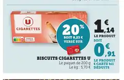 Bi1 Biscuits cigarettes u offre