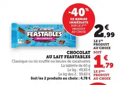 Bi1 FEASTABLES Chocolat au lait offre