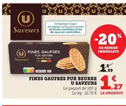 Bi1 Fines gaufres pur beurre u saveurs offre