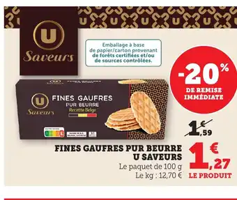 Bi1 Fines gaufres pur beurre u saveurs offre