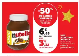 Bi1 NUTELLA Pate a tartiner offre
