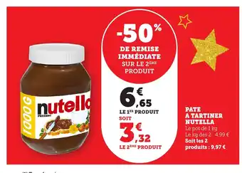 Bi1 NUTELLA Pate a tartiner offre