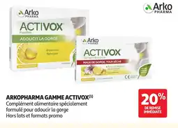 Auchan ARKOPHARMA Gamme activox offre