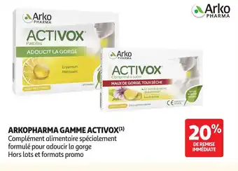 Auchan ARKOPHARMA Gamme activox offre
