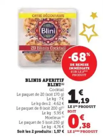 U Express BLINI Blinis aperitif offre