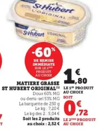 U Express Matiere grasse st hubert original offre