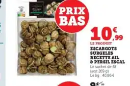 U Express ESCAL Escargots surgeles recette ail & persil offre