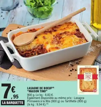 E.Leclerc Lasagne de boeuf maison tino offre