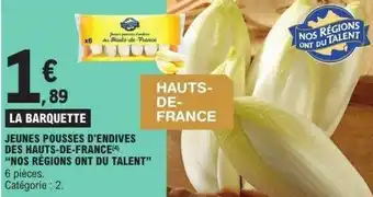 E.Leclerc Jeunes pousses d'endives des hauts-de-france nos régions ont du talent offre