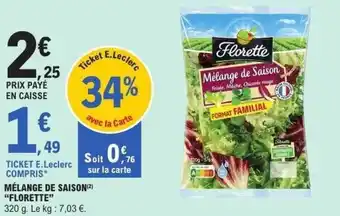 E.Leclerc Mélange de saison florette offre