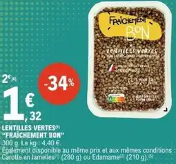 E.Leclerc Lentilles vertes fraîchement bon offre