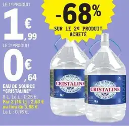 E.Leclerc Eau de source cristaline offre