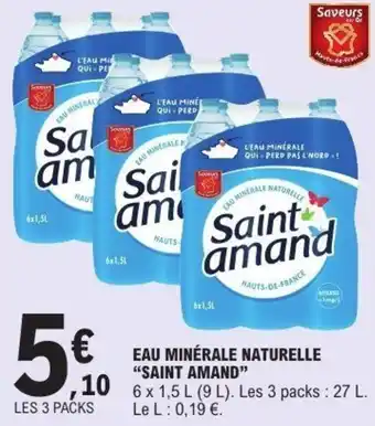 E.Leclerc Eau minérale naturelle saint amand offre