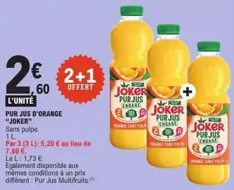 E.Leclerc Pur jus d'orange joker offre