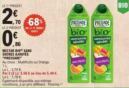 E.Leclerc Nectar bio sans sucres ajoutés pressade offre