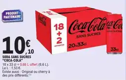 E.Leclerc Soda sans sucres coca-cola offre