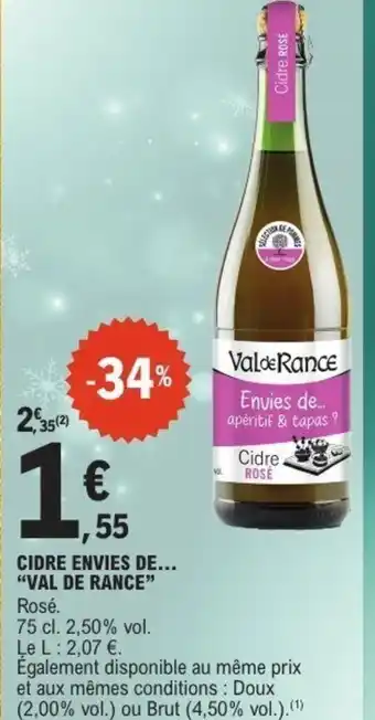 E.Leclerc Cidre envies de val de rance offre