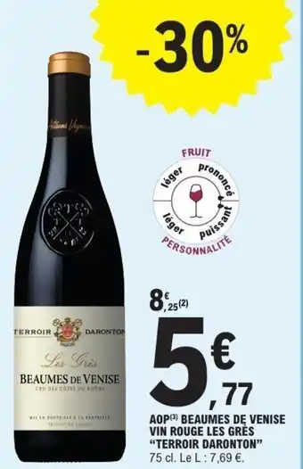 E.Leclerc Aop beaumes de venise vin rouge les grès terroir daronton offre