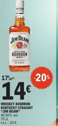 E.Leclerc Whiskey bourbon kentucky straight jim beam offre