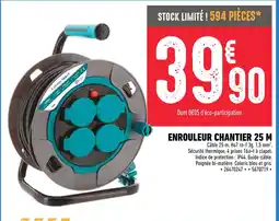 Brico Cash Enrouleur chantier 25 m offre