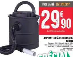 Brico Cash Aspirateur à cendres 20l 1200w offre