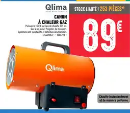 Brico Cash Qlima canon à chaleur gaz offre