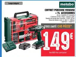 Brico Cash Metabo coffret perceuse visseuse + 74 accessoires offre