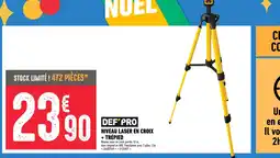 Brico Cash Def'pro niveau laser en croix + trépied offre