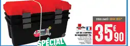 Brico Cash Sundis lot de 3 coffres de rangement 75l offre