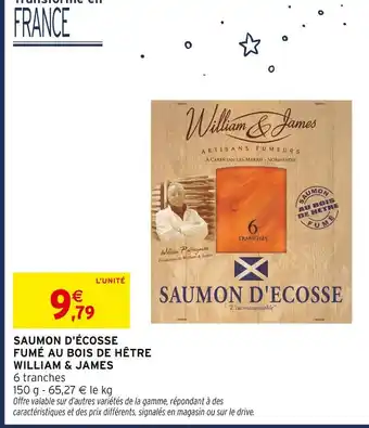 Intermarché Hyper William & james saumon d'écosse fumé au bois de hêtre offre