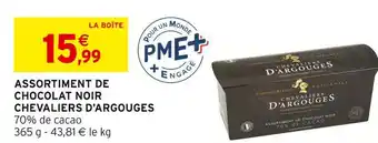 Intermarché Hyper Chevaliers d'argouges assortiment de chocolat noir offre