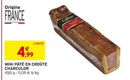 Intermarché Hyper Charculor mini pâté en croûte offre