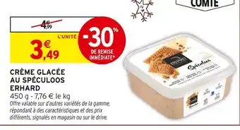Intermarché Hyper Erhard crème glacée au spéculoos offre