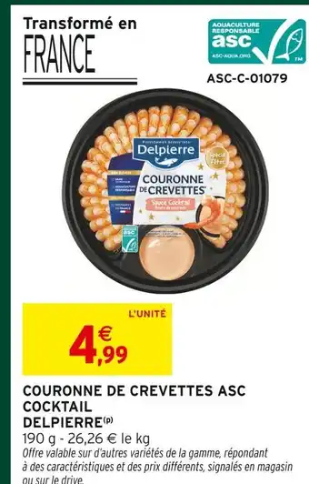 Intermarché Hyper Delpierre couronne de crevettes asc cocktail offre