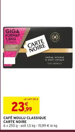 Intermarché Hyper Carte noire café moulu classique offre