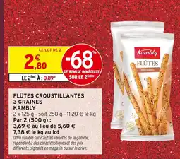 Intermarché Hyper Kambly flûtes croustillantes 3 graines offre